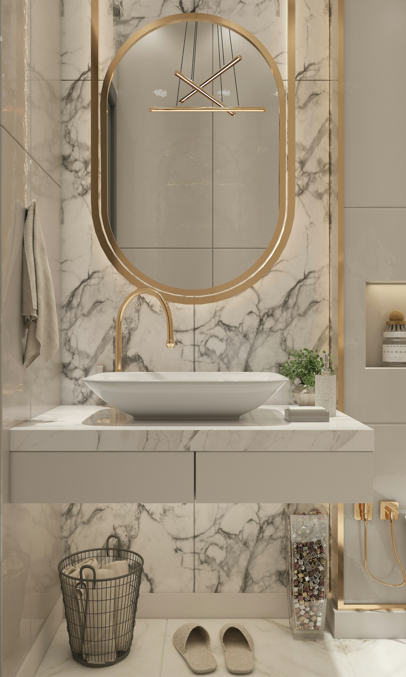Luxury stone bathroom project